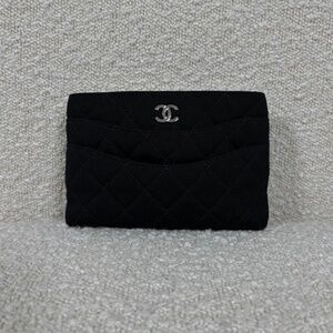 Authentic Pre-Owned Chanel Sac Wallet on Chain Black Jersey